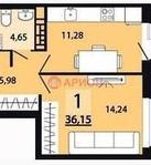Купить 1-комнатную квартиру, фото 1, объявление №20145